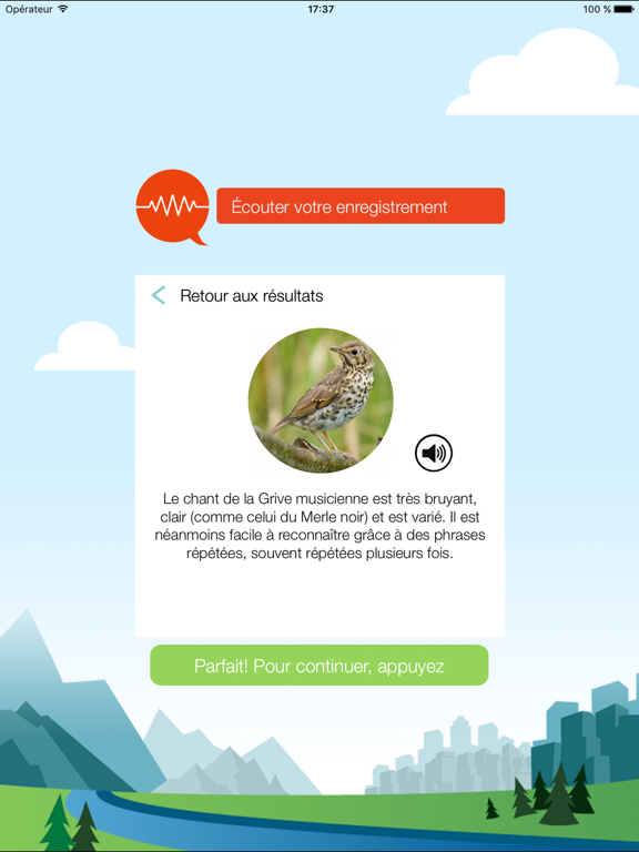 CuiCuiMatique chants d'oiseaux iPad screenshot 5 - Reference app