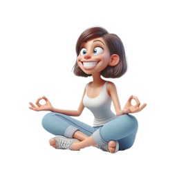 Meditating Woman Stickers