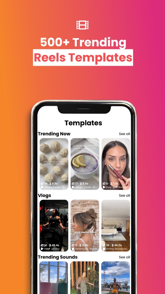 #3. ReelTrends Templates & Sounds (iOS) 由: ForUsApps, LLC