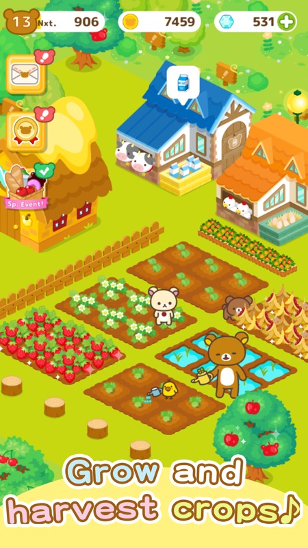 Rilakkuma Farm farming game screenshot 2