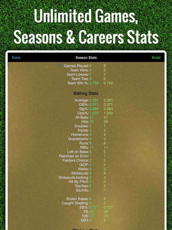 Screenshot #6 pour Baseball Stats Tracker Touch