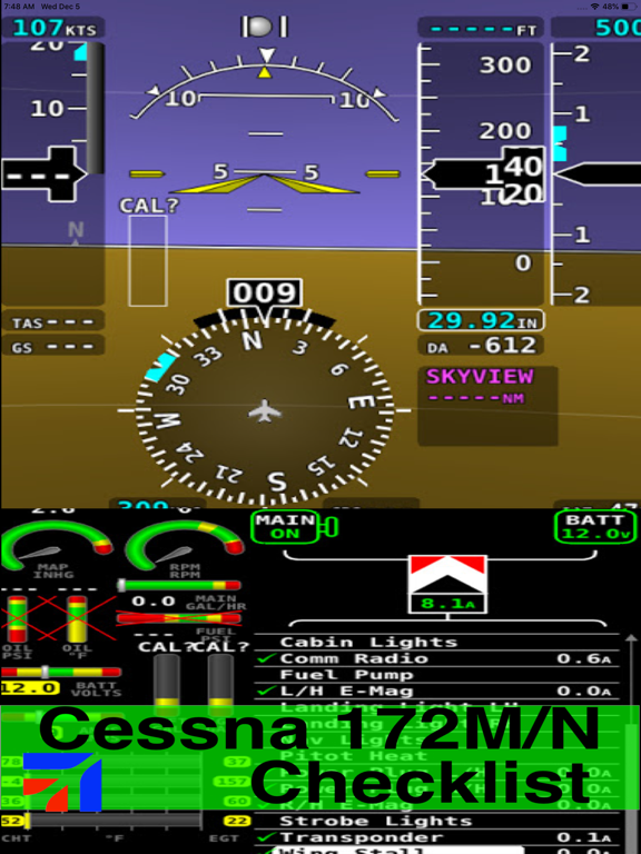 Screenshot #4 pour Cessna 172 M/N Checklist