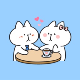 Kitty Cat Couple Love Stickers