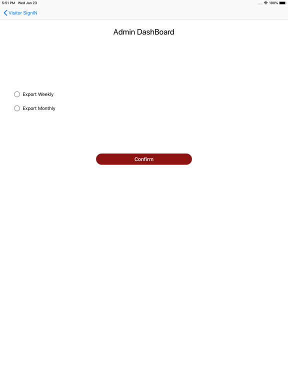 Visitor SignIn iPad screenshot