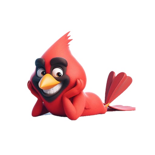 Happy Cardinal Stickers
