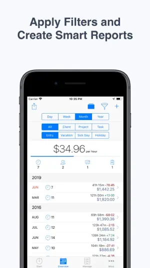 Hours & Pay Tracker: atWork screenshot 2