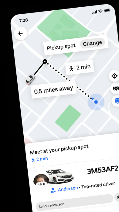 Uber - Request a ride Screenshot