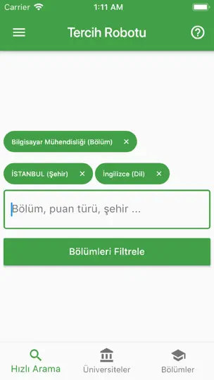 Güncel YKS Tercih Robotu iPhone Ekran Görüntüsü 1