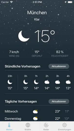 Screenshot von Wetter Pro · auf dem iPhone 10