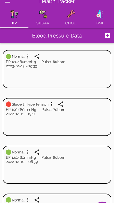 VitaTrack - Blood Pressure App Screenshot