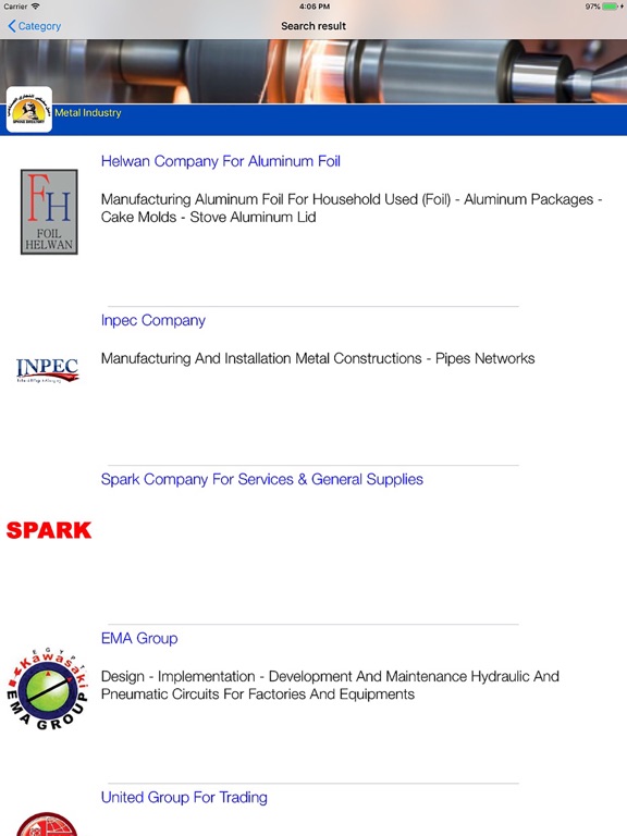 Sphinx Directory iPad screenshot