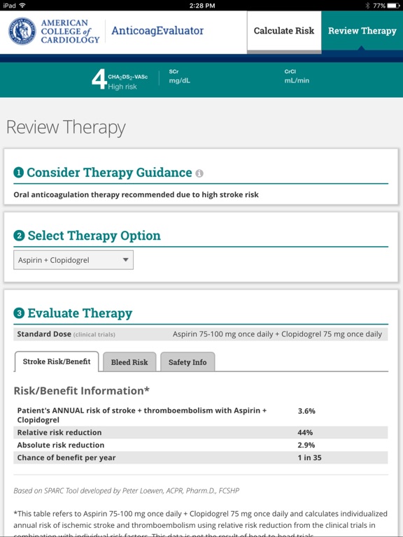 Screenshot #4 pour AnticoagEvaluator
