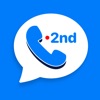 Second Phone Number - 2 line icon