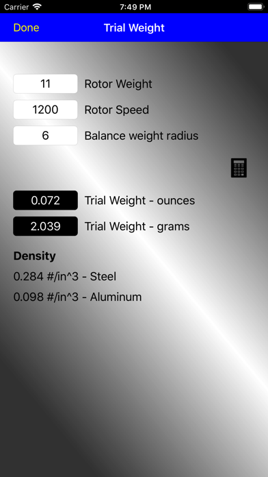 Balance Data Screenshot