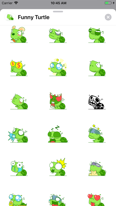 Screenshot #2 pour Funny Turtle Animated Stickers
