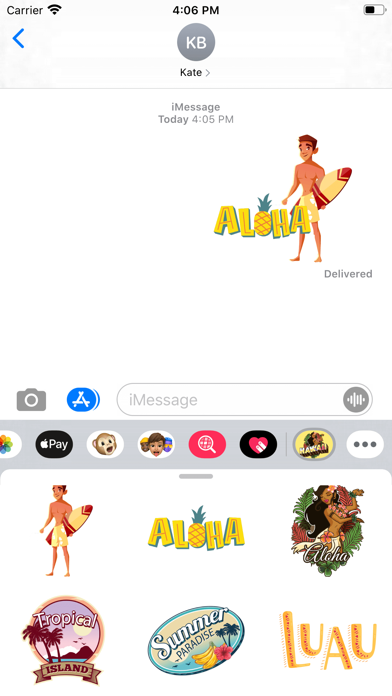 Screenshot #1 pour Hawaii Aloha Luau Stickers