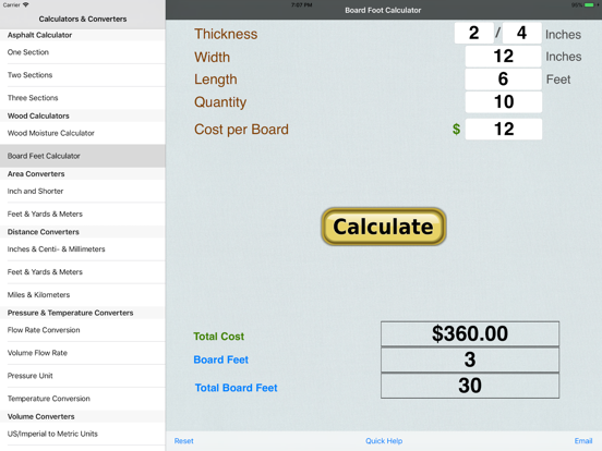 Asphalt, Wood Moisture, Board iPad screenshot 2 - Productivity app