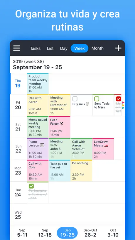 Calendars: Agenda y Calendario