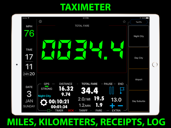 タクシーメータ。GPS 運賃メーター。のおすすめ画像1