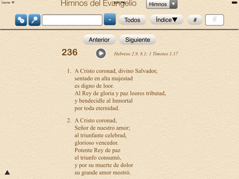 Himnos del Evangelio iPad screenshot 4 - Music app