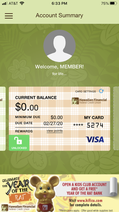 MyCard HIFICU VISA Screenshot