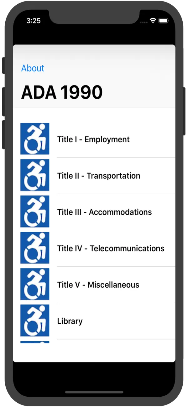Americans w/ Disabilities Act Screenshot 1