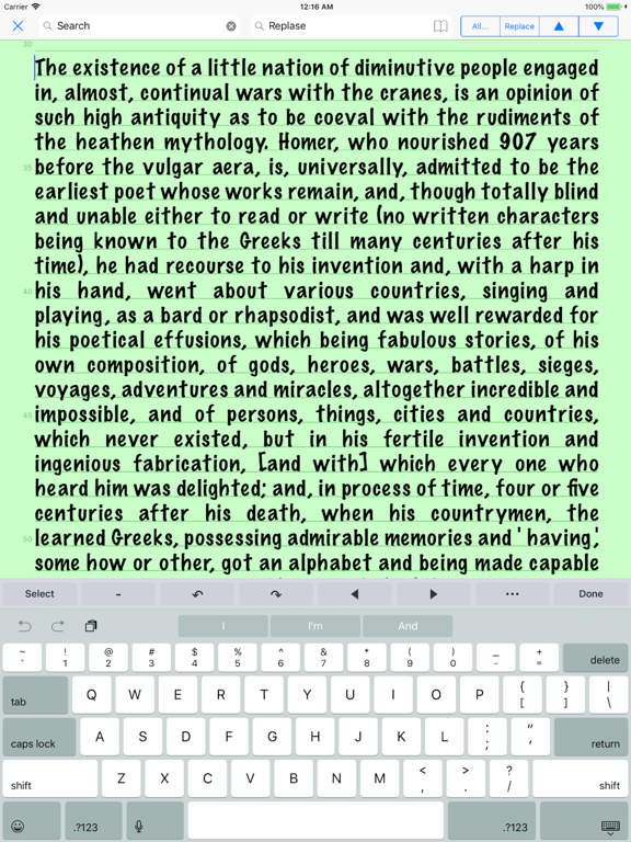 iWriters iPad screenshot 3 - Productivity app