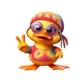 Hippy Duckling Stickers