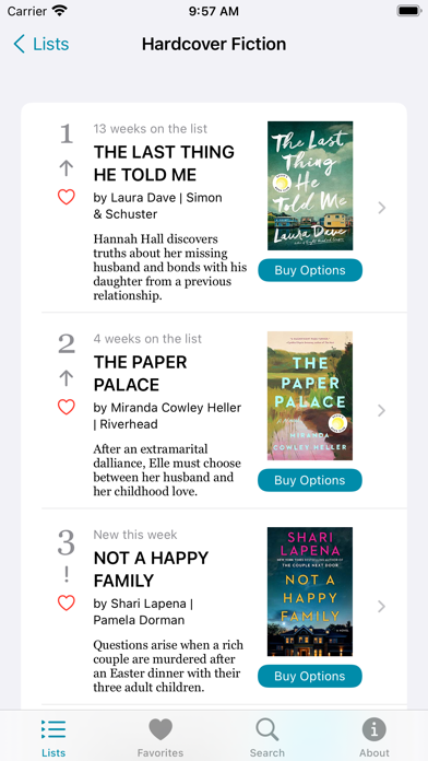 The Best Seller List Screenshot