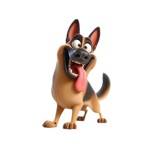 Download Goofy German Shepherd Stickers app