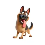 Goofy German Shepherd Stickers App Positive Reviews