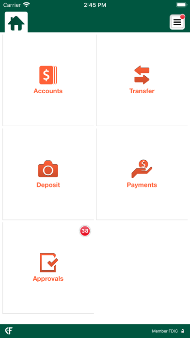 C&F Business Banking Screenshot