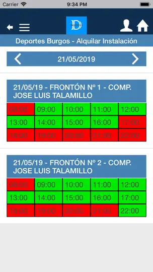 Captura de pantalla de Burgos Deportes en iPhone 6
