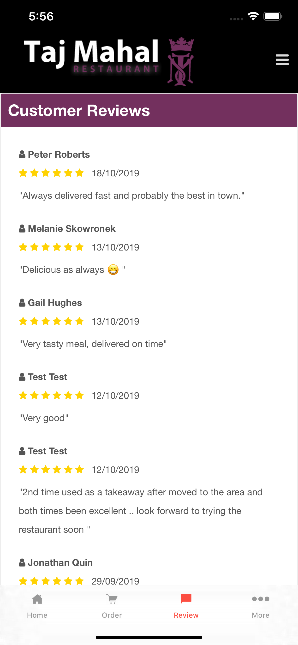 Taj Mahal Restaurant