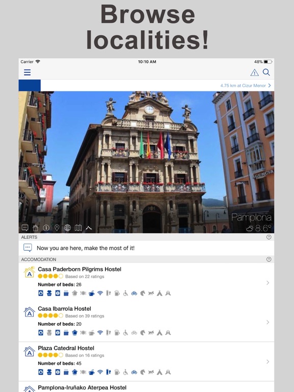 Buen Camino de Santiago App iPad screenshot 1 - Travel app