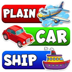 Let's Learn- Vehicle Card Game