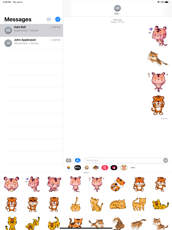 Screenshot #6 pour Tiger Meow Stickers