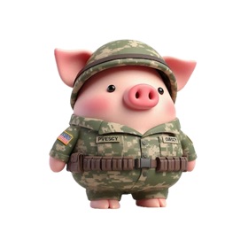Army Piglet Stickers