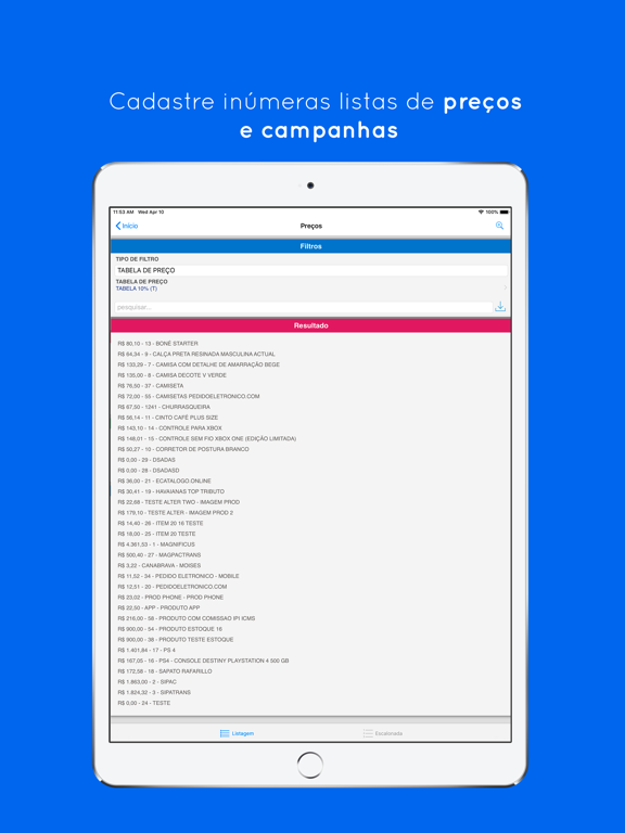 pedidoeletronico.com iPad screenshot