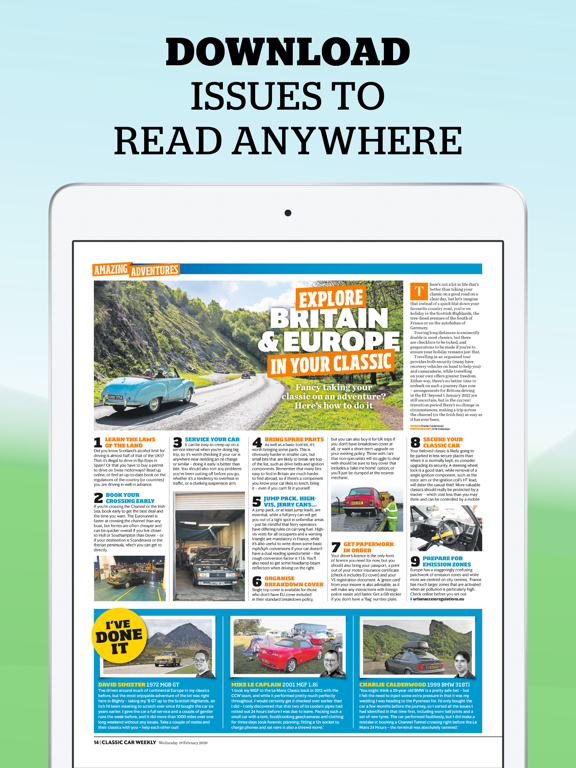 Classic Car Weekly Newspaper iPad screenshot 4 - Magazines & Newspapers app