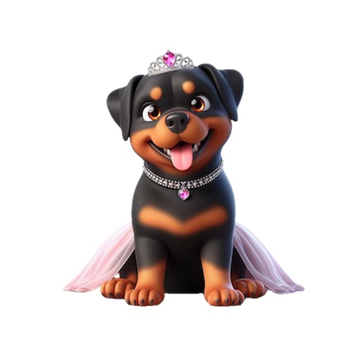 Rottweiler Princess Stickers