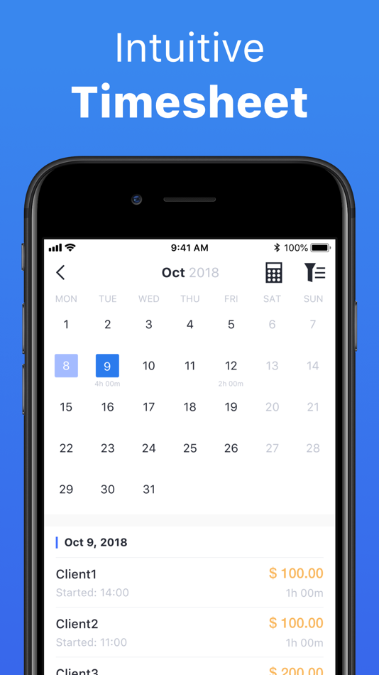 #5. Hours Keeper: Time Tracker (iOS) 由: Nova Mobile, Inc.