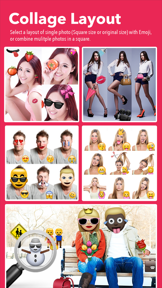 Emoji Selfie Collage Editor screenshot