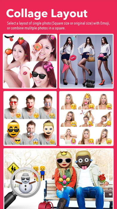 Screenshot #2 pour Emoji Selfie Collage Editor