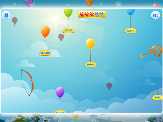Sight Words Ballon Pop up Game iPad screenshot