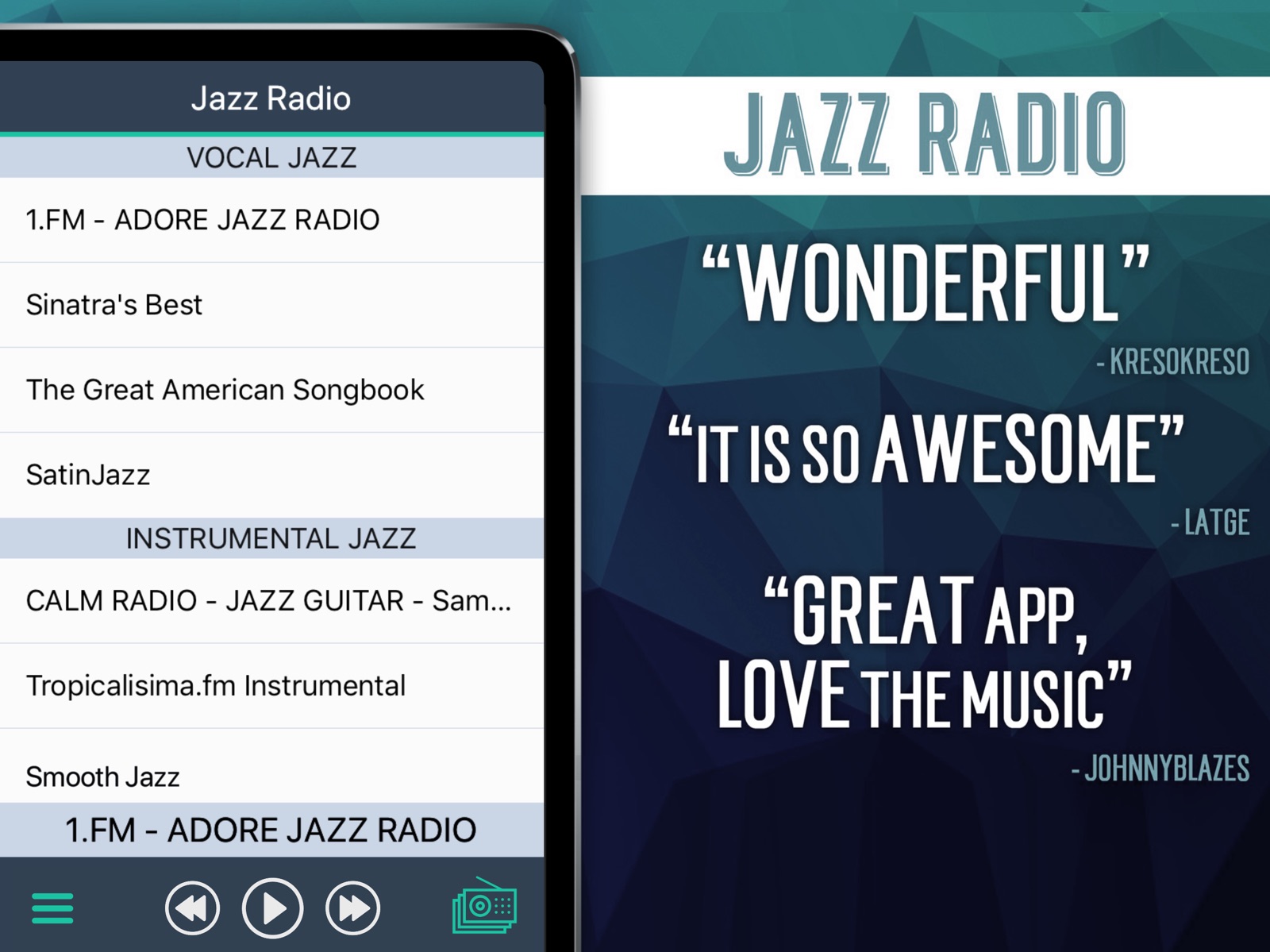 Jazz Radio+ ipad screenshot 2