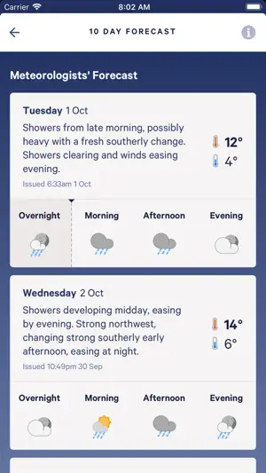 MetService screenshot 2