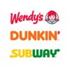 Wendy’s, DUNKIN’ & SUBWAY GEO icon
