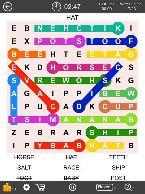 Word Search Finder Puzzle Game iPad screenshot