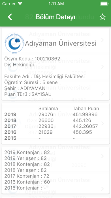 Güncel YKS Tercih Robotu iPhone screenshot 5